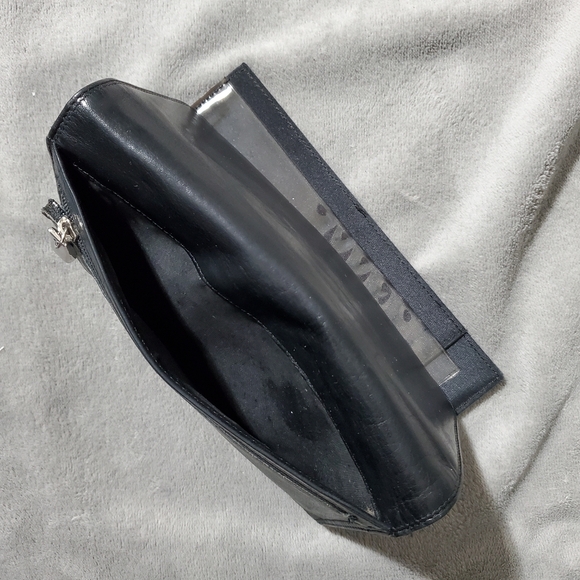 Bond Street Genuine Black Leather Trifold Checkbook Wallet - Picture 7 of 10